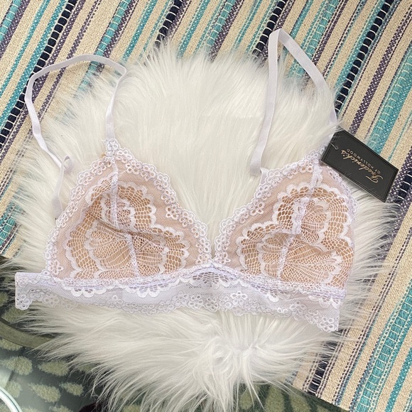 Frederick's of Hollywood Other - Frederick's of Hollywood Caroline lace overlay triangle cup bralette size small